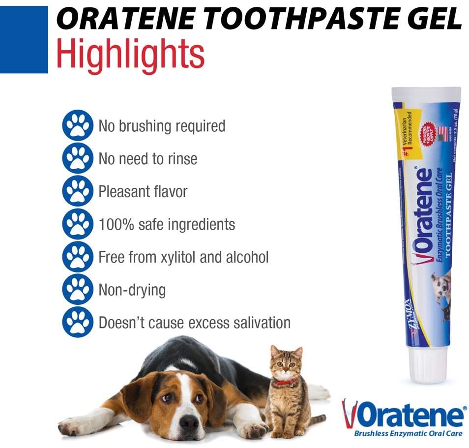 Pet King Brands Oratene Brushless Toothpaste Gel for Cats